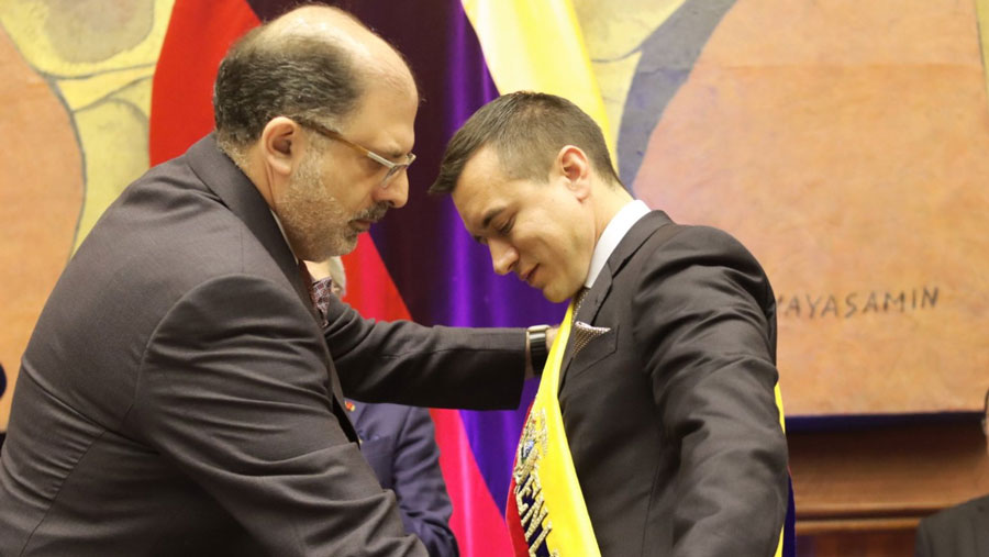 Daniel Noboa jura como presidente de Ecuador y sucede a Guillermo Lasso