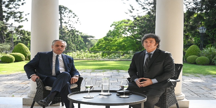 Concluyó tras una hora el encuentro entre Milei y Fernández