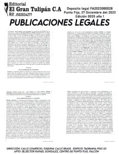 Publicación del Registro Mercantil de la empresa MASAS Y QUESOS SL C.A