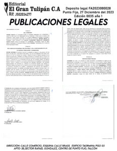 Publicación del Registro Mercantil de la empresa MASAS Y QUESOS SL C.A