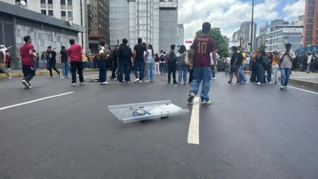 ¡Altercado! Impiden libre paso de marcha en Caracas