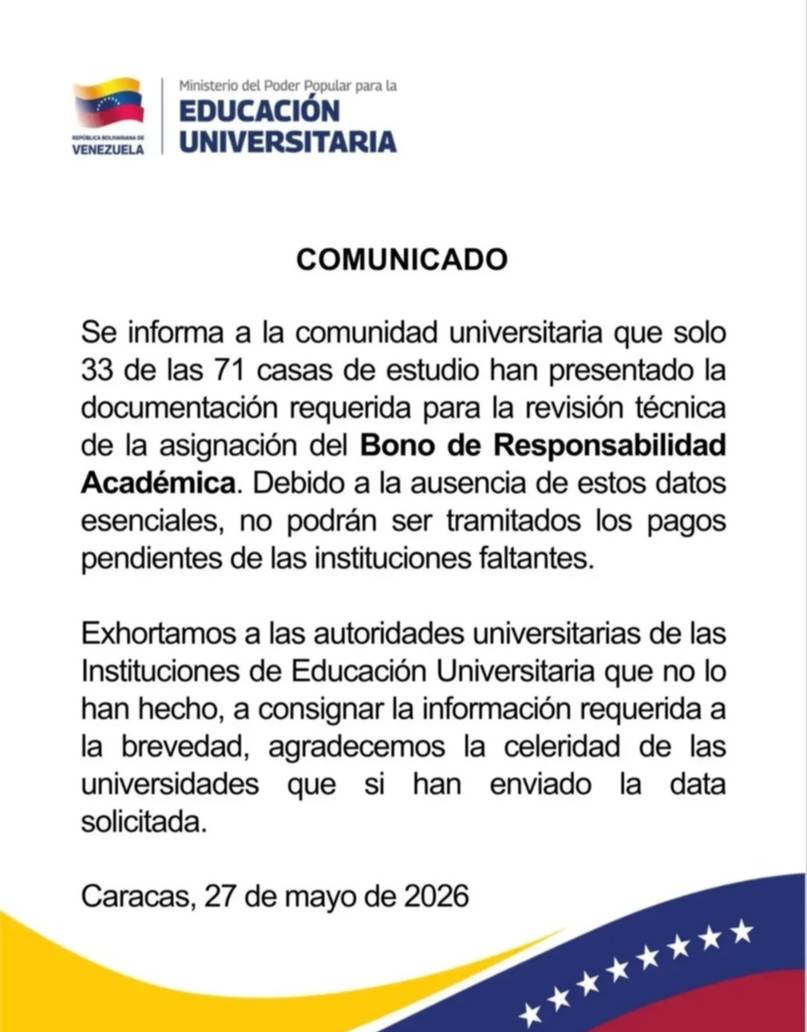 Personal de 38 universidades se quedan sin bono