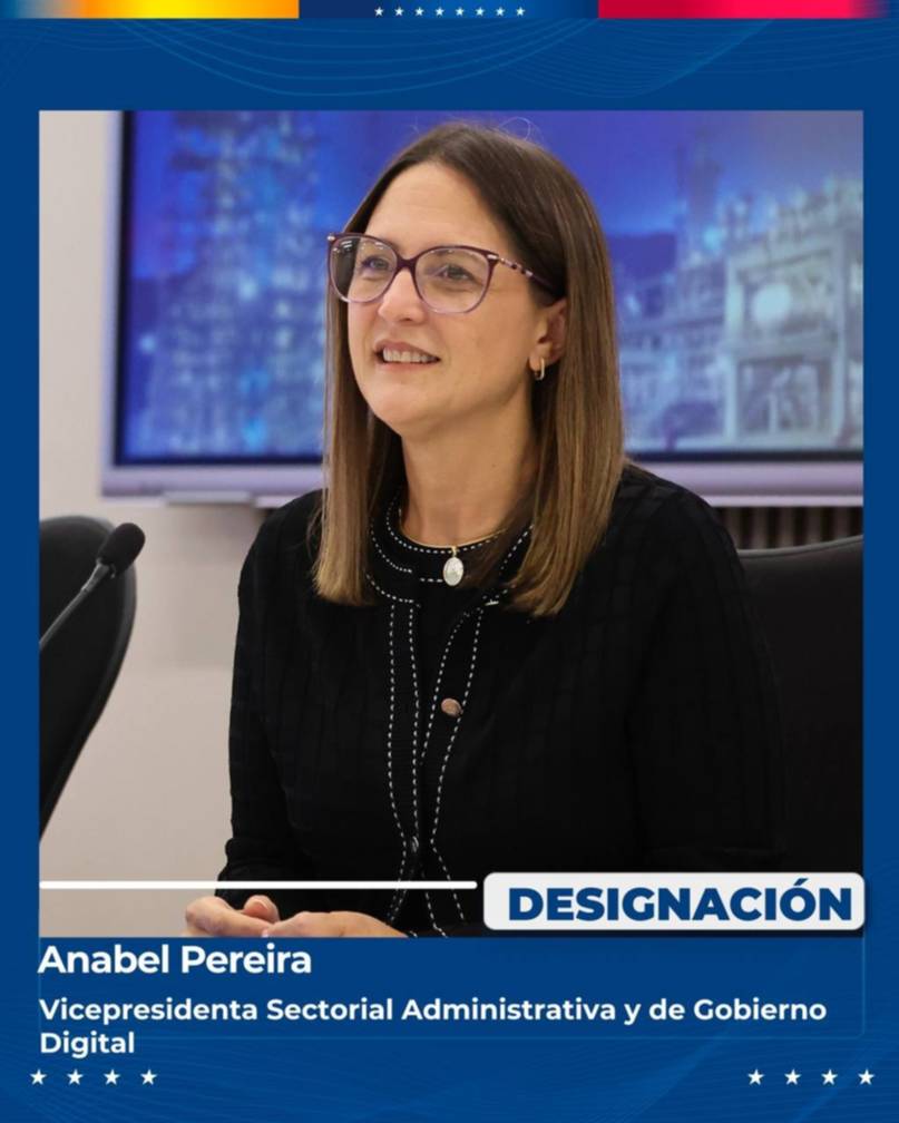 Delcy Rodríguez designa nueva vicepresidenta Sectorial Administrativa y de Gobierno Digital