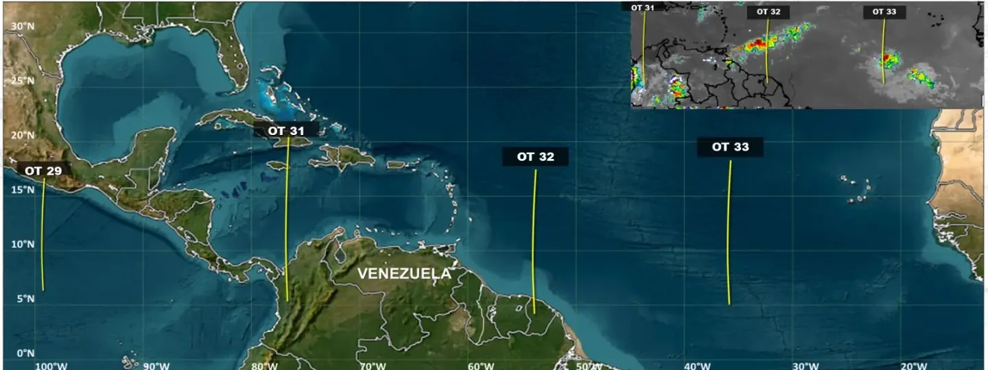 Dos nuevas ondas tropicales causarán lluvias en las próximas horas