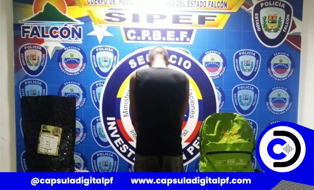 Sipef captura a distribuidor de droga en Tocópero