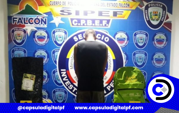 Sipef captura a distribuidor de droga en Tocópero