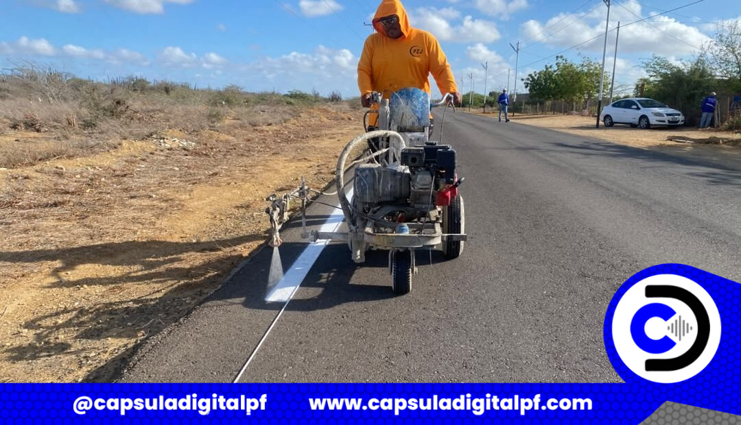 Gobierno transforma vialidad en Amuay con demarcación y saneamiento de casi 5 km