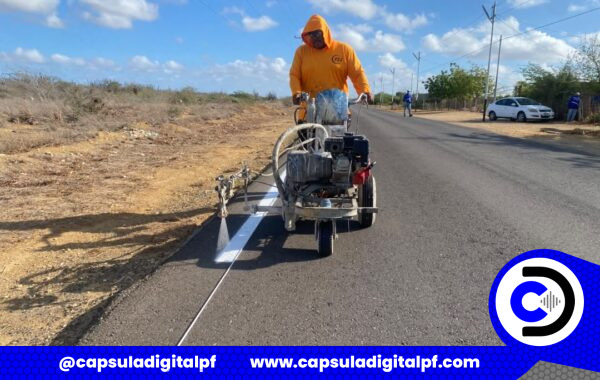 Gobierno transforma vialidad en Amuay con demarcación y saneamiento de casi 5 km