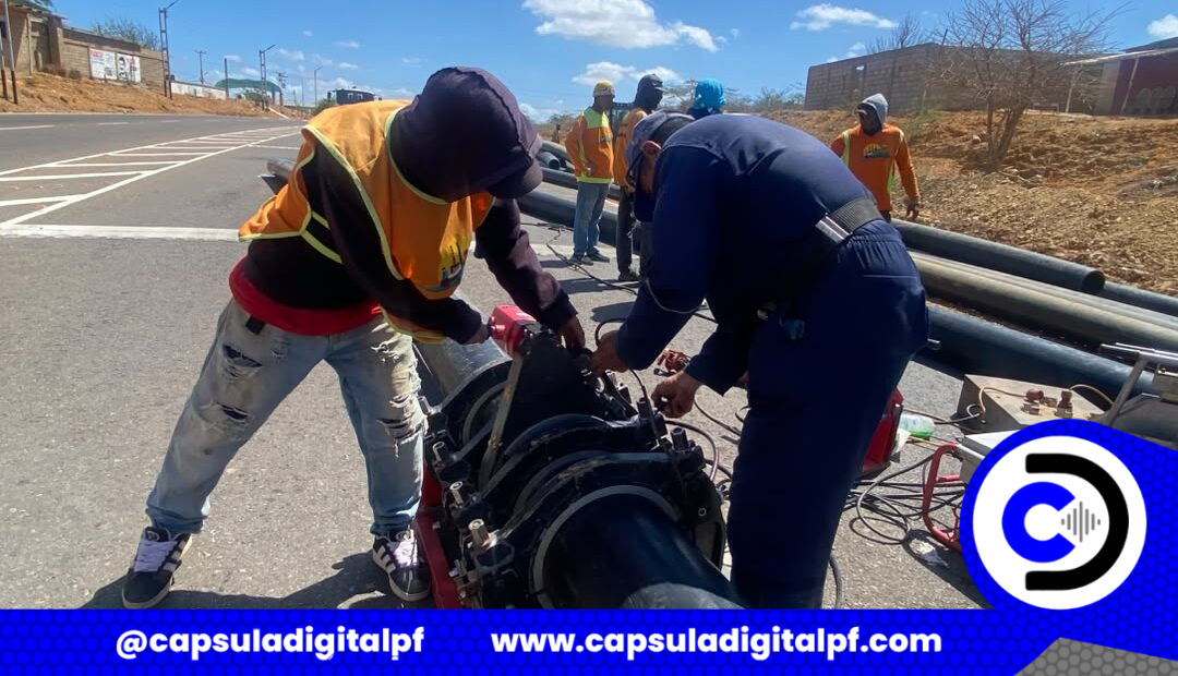Gobierno inicia trabajos para consolidar el acueducto del Eje Largo en Los Taques