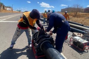 Gobierno inicia trabajos para consolidar el acueducto del Eje Largo en Los Taques