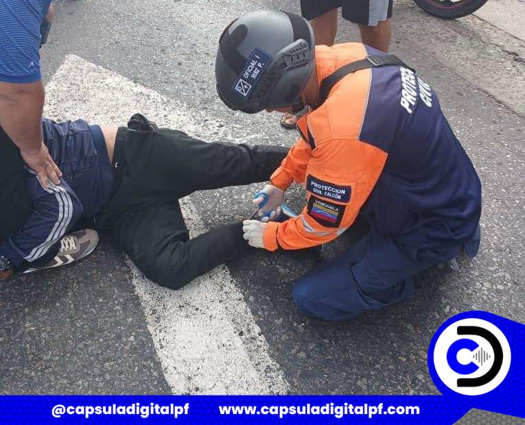 Conductor se da a la fuga tras arrollar a motorizado en Caja de Agua