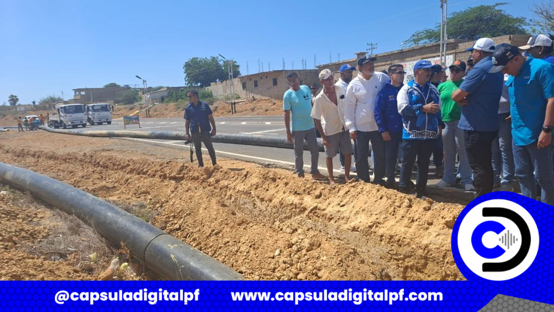 Hidroven y la Alcaldía de Los Taques renueva más de 600 metros de red en la Avenida Los Taques, llevando mayor presión y constancia del vital líquido a 1.319 familias
