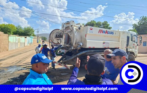 Hidroven despliega jornada de limpieza y mantenimiento de aguas servidas en sectores de Coro en beneficio de 1.530 familias