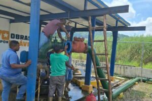 Hidroven ejecuta mantenimiento preventivo en la estación de bombeo El Cristo en la costa oriental