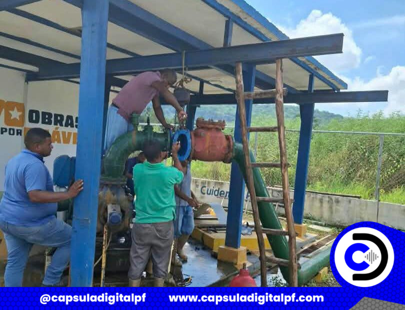 Hidroven ejecuta mantenimiento preventivo en la estación de bombeo El Cristo en la costa oriental